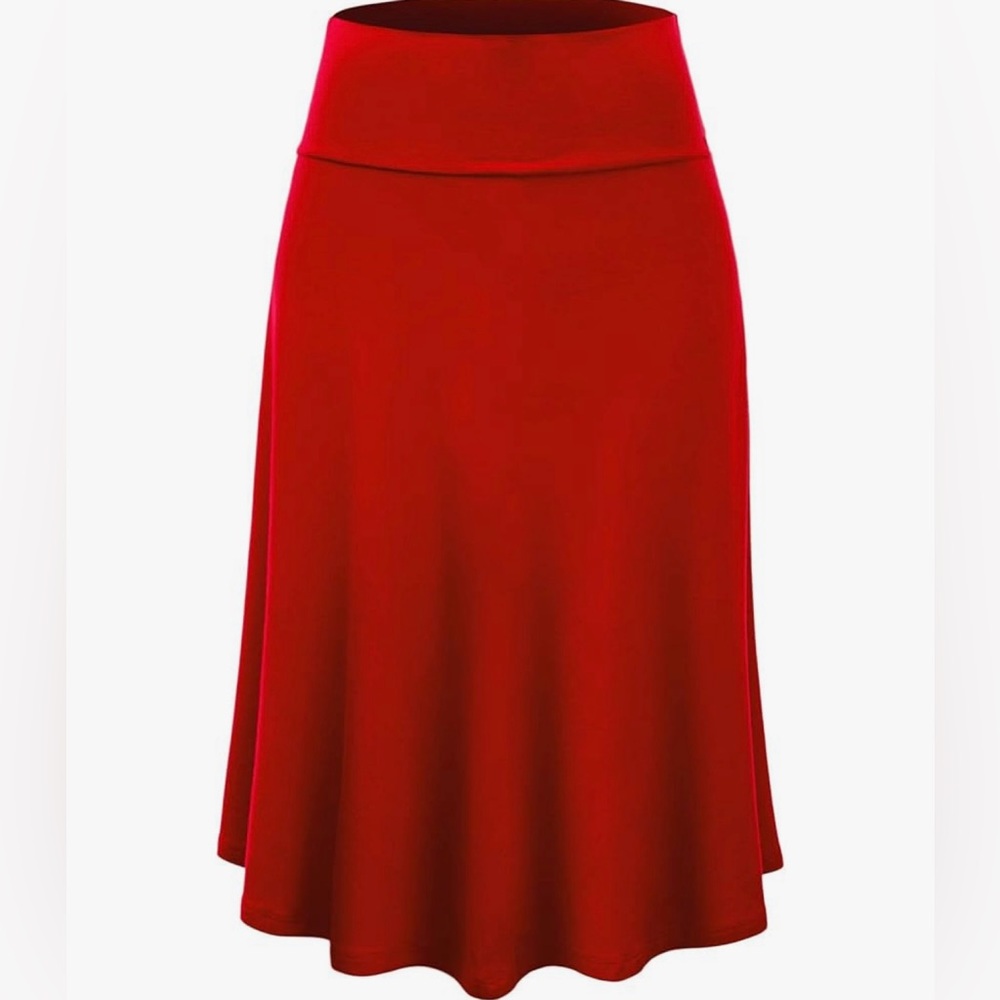 Amy's Closet Red Midi Skirt